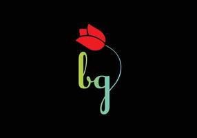 BG Monograms Rose logo, Luxury Cosmetics Spa Beauty vector template