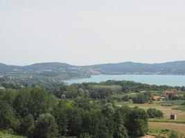 Lago di Viverone lake in Italy photo