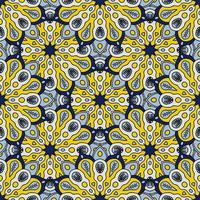 Abstract seamless pattern with mandala flower. Mosaic, tile. Floral background. vector