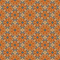 Abstract seamless pattern with mandala flower. Mosaic, tile. Floral background. vector