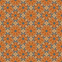 Abstract seamless pattern with mandala flower. Mosaic, tile. Floral background. vector