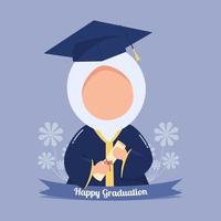 Girl kid graduation vector