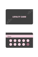 Discounts and sales, coupons and vouchers for loyal clients and customers of shops, stores and malls. Loyalty card with text. Company ads. Vector. vector