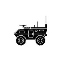 Armored vehicle icon vector template