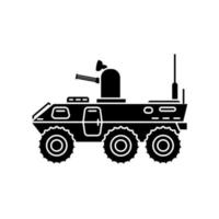 Armored vehicle icon vector template