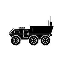 Armored vehicle icon vector template
