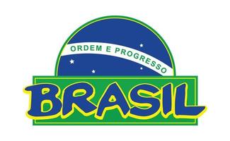 Brazil banner design. Brazilian colors with flag elements. vector