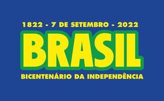 Brazilian independence bicentenary banner. Banner with the flag and colors of Brazil. vector