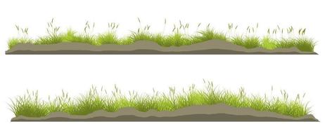 paisaje de hierba. hierba de pradera suelo de hierba vector