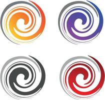 circular brush stroke vector with four color options