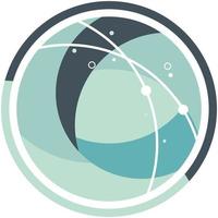 beautiful and unique planet logo vector