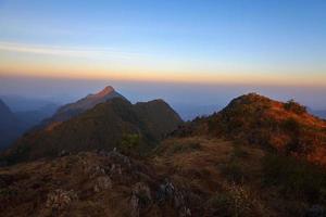 Landscape sunrise at Doi Luang Chiang Dao, High mountain in Chiang Mai Province, Thailand photo