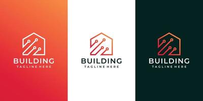 Building real estate technology gradient vector design inspiration