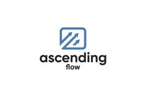 Accounting arrow chart logo vector design