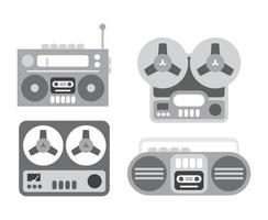 iconos de reproductor retro vector