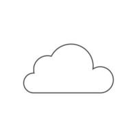 ilustración de vector de icono de nube. símbolo de nube para seo, sitio web y aplicaciones móviles