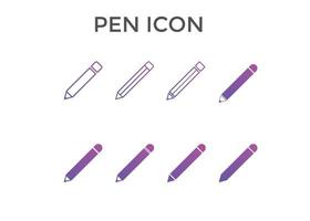 conjunto de iconos de pluma, lápiz. conjunto de iconos de herramientas de dibujo vector