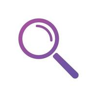 Magnifying glass or Search icon. Magnifier glass sign vector