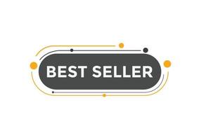 Best seller text button. speech bubble. Best seller Colorful web banner template. vector illustration