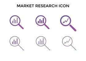 ilustración de vector de icono de investigación de mercado. icono de análisis de mercado. utilizado para seo o sitios web
