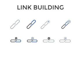 Link Building icon vector illustrations. Used for SEO or websites