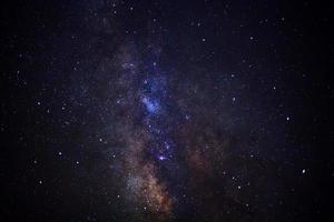 The center of the milky way galaxy,Long exposure photograph, with grain photo