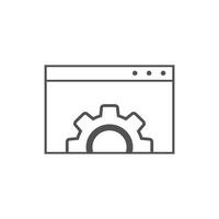 website optimization icons. website page development symbol icon. Concept for SEO and web design vector
