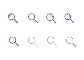 Set of search icons. vector