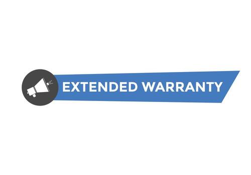 Extended warranty text button. speech bubble. Extended warranty Colorful web banner. vector illustration