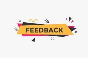 feedback button. feedback speech bubble. Colorful web banner. vector illustration. feedback sign icon