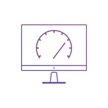 iconos de velocidad de página. concepto de seo y diseño web vector