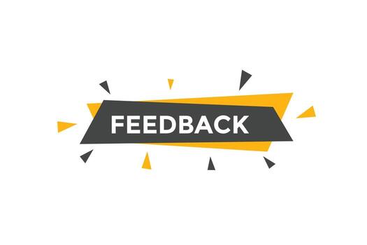 feedback button. feedback speech bubble. Colorful web banner. vector illustration. feedback sign icon