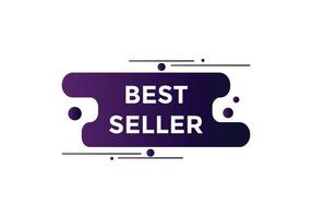 Best seller text button. speech bubble. Best seller Colorful web banner template. vector illustration