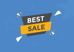 Best sale text button. speech bubble. Best sale  Colorful web banner vector