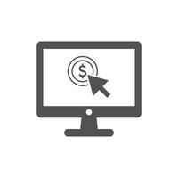 Pay per click icons. Concept for SEO, payment collection and web design. PPC icon vector