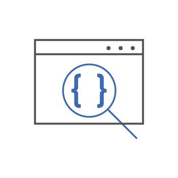 Web code icons. Website coding icon symbol vector