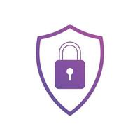 network protection icons. Lock security shield icon vector