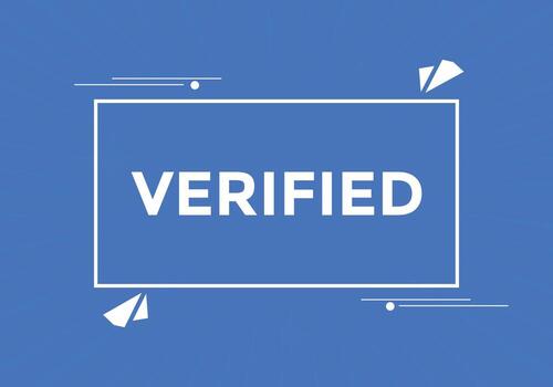 verified text button. verified text web template Vector Illustration.