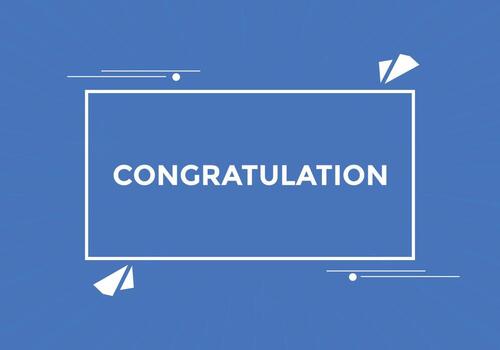 congratulation text button. speech bubble.Congratulations Colorful web banner. vector illustration