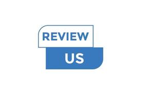 Review us Start now button. Review us User rating social banner promotion. Review Us text social media template vector