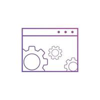 website optimization icons. website page development symbol line icon. Concept for SEO and web design vector