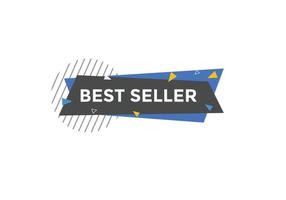 Best seller text button. speech bubble. Best seller Colorful web banner template. vector illustration