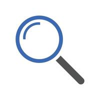 Magnifying glass or Search icon. Magnifier glass sign vector