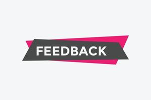 feedback button. feedback speech bubble. Colorful web banner. vector illustration. feedback sign icon