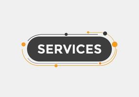 service text button. speech bubble. Best service Colorful web banner. vector illustration