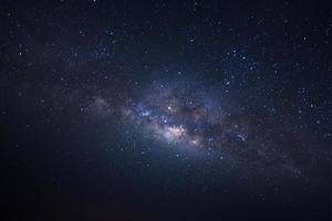 Clearly milkyway galaxy at phitsanulok in thailand. Long exposure photograph.with grain photo