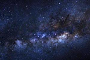 Close up of clearly milky way galaxy with stars and space dust in the universe photo