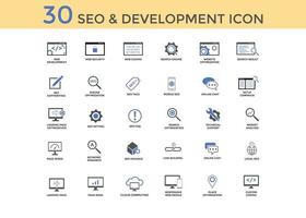 set of SEO icons Vector illustration