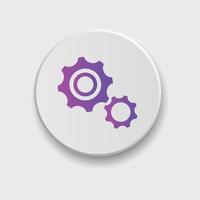 conjunto de iconos de engranaje y llave inglesa ilustración vectorial. paquete de iconos de herramientas de servicio para ui, redes sociales, sitio web aislado en fondo blanco. icono de configuración de estilo plano. vector