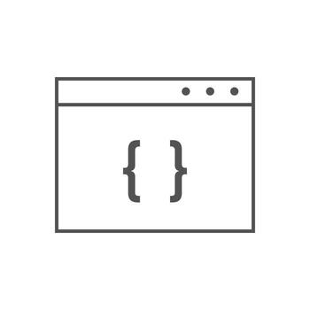 Web code icons. Website coding icon symbol vector